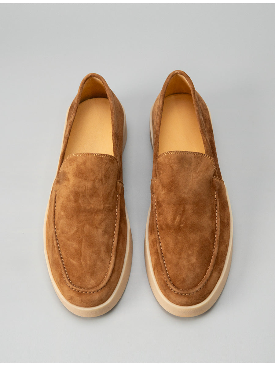 6509a-1 premium velvet loafers - cashmere slip-ons for men - handmade trendy shoes - business casual versatile leather shoes