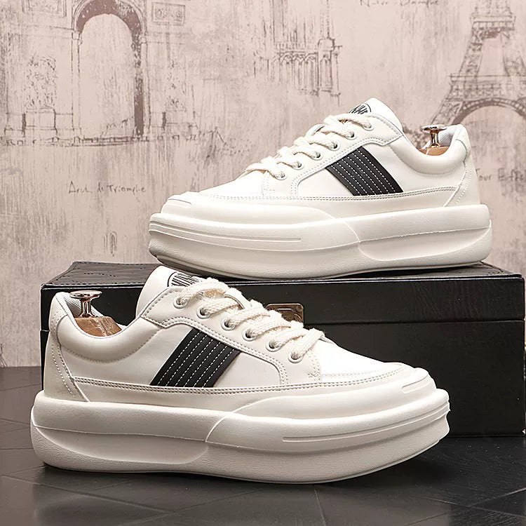 Men's Platform Breathable Mesh Low-Top Shell-Toe Skate Shoes Summer New