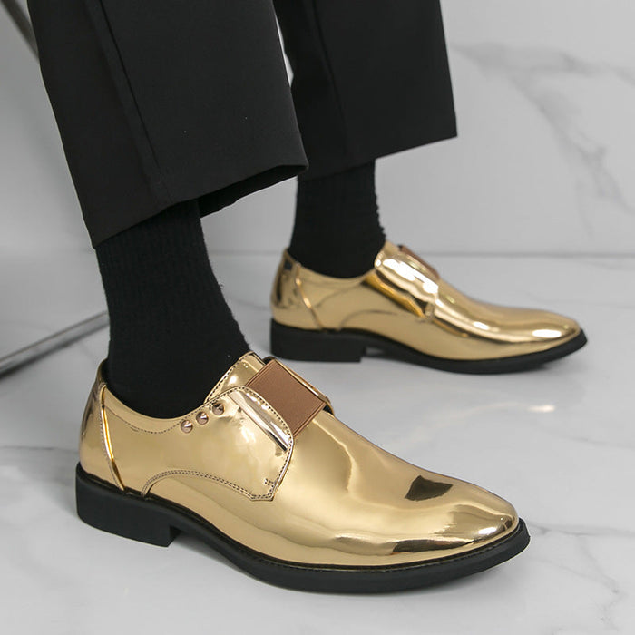 Men's business leather shoes - plus size, new arrival, patent leather, pointed toe, fashionable kore