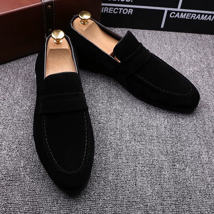 Men's Suede Loafers, Height Increasing, Slip-On