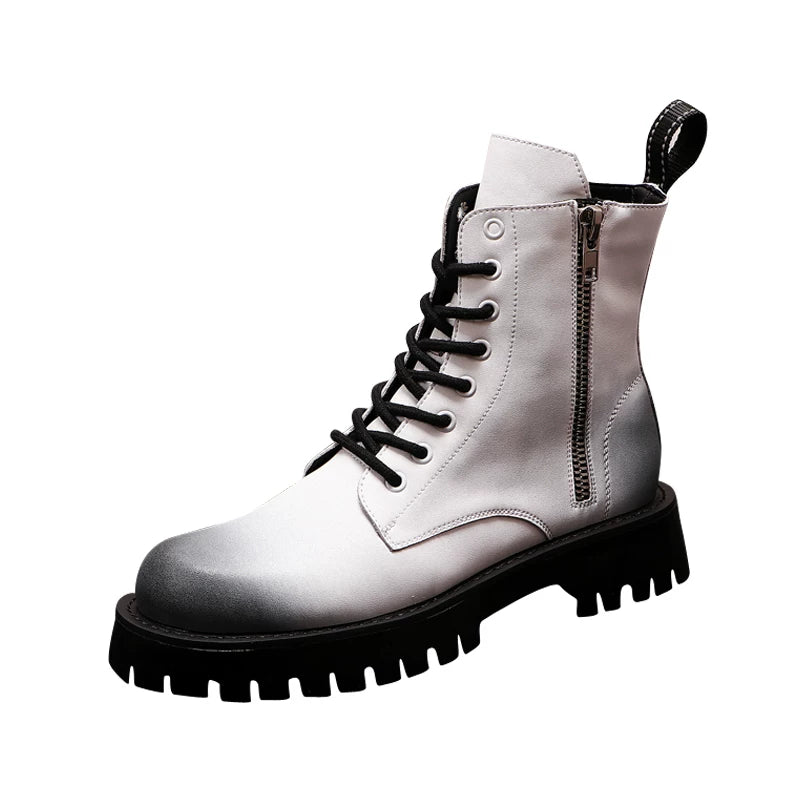 Men's Hidden-Wedge High-Top British-Style Martin Boots Autumn New