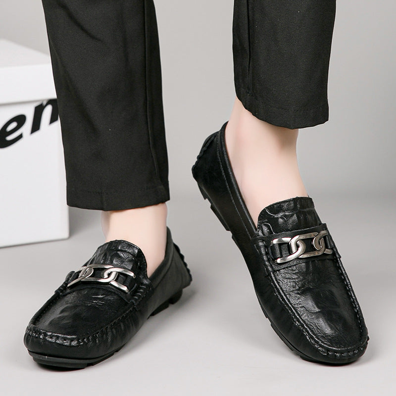 Tiktok viral croc-embossed loafers - effortless driving shoes, british casual style, genuine leather