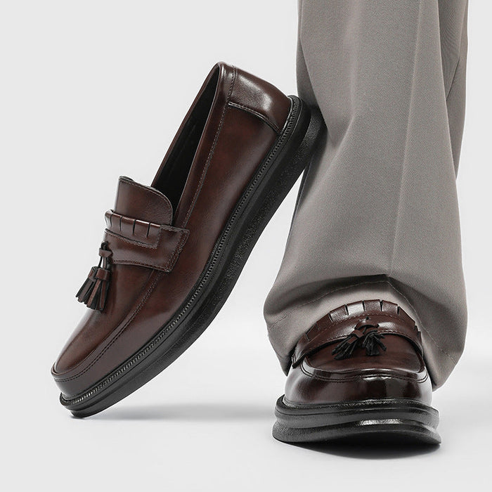 2026 casual business formal breathable wedding shoes winter brogue men's shoes korean style british