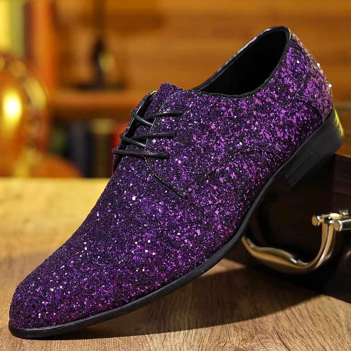 british style pointed leather shoes business casual shoes cross-border plus size