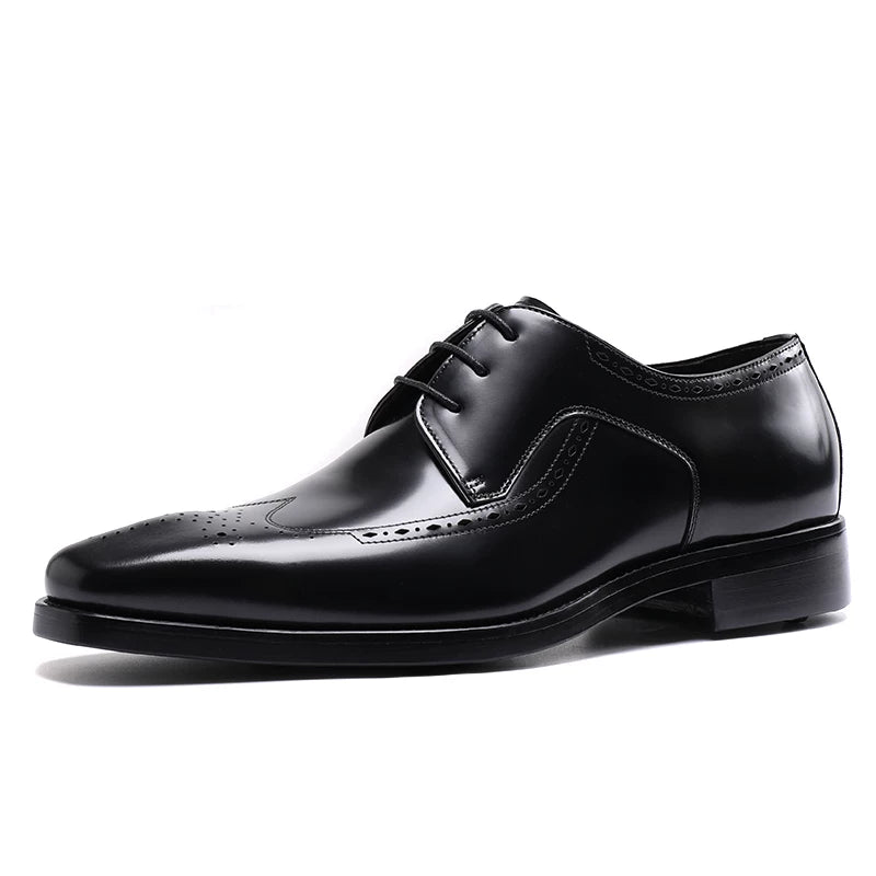 Men's Genuine Leather Derby Shoes, British Style, Business