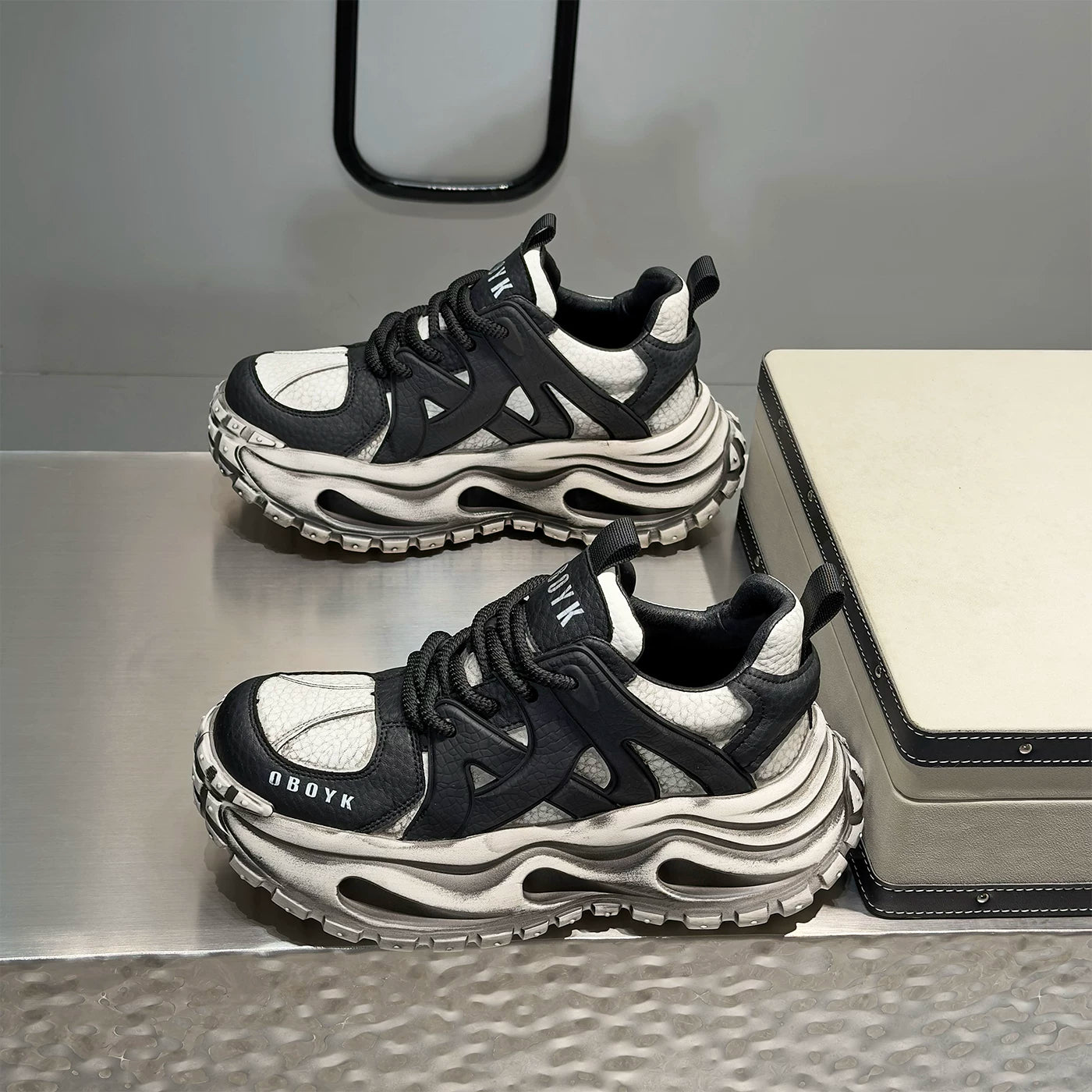 Men's Height-Increasing Platform Retro Chunky Dad Sneakers 2026 New