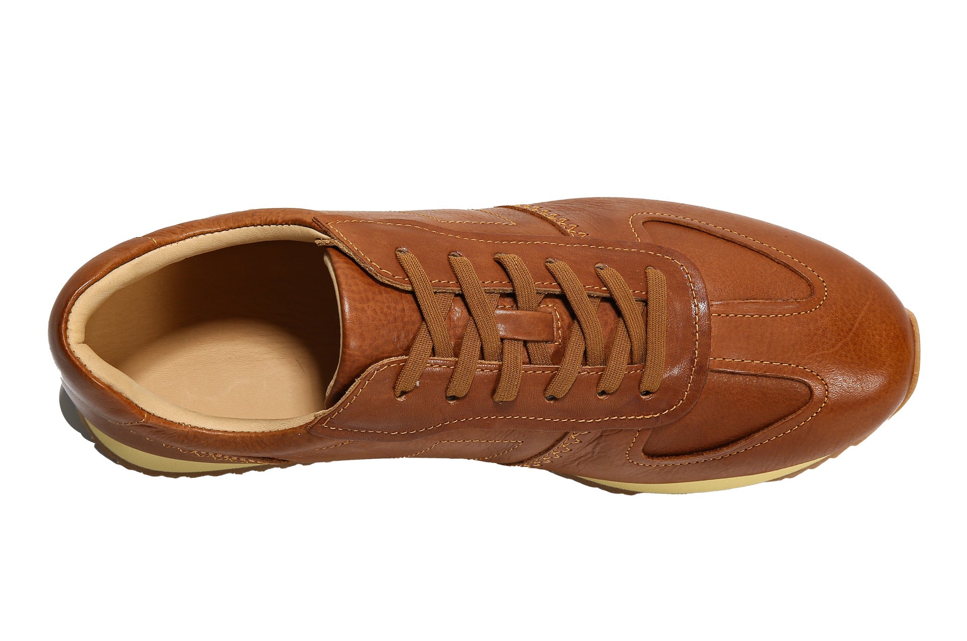 Grandmaster brown european station men's shoes autumretrocasual shoes thick sole british style classyeasiest for match genuine leather agar shoes