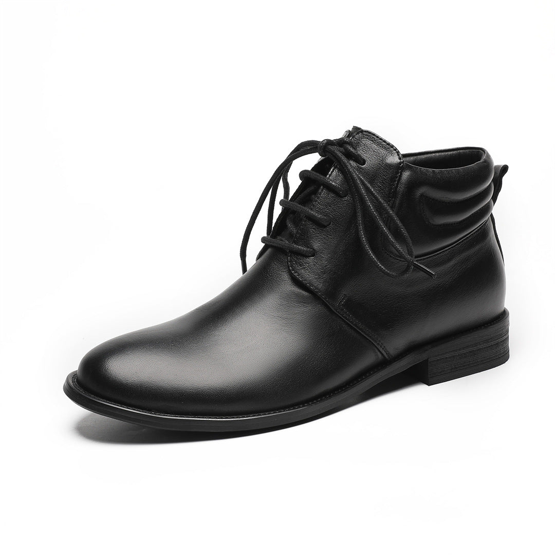 Chelsea Boots Men's Leather British High Top Business Leather Shoes Brock Carved Casual Short Boots Men's Martin Boots