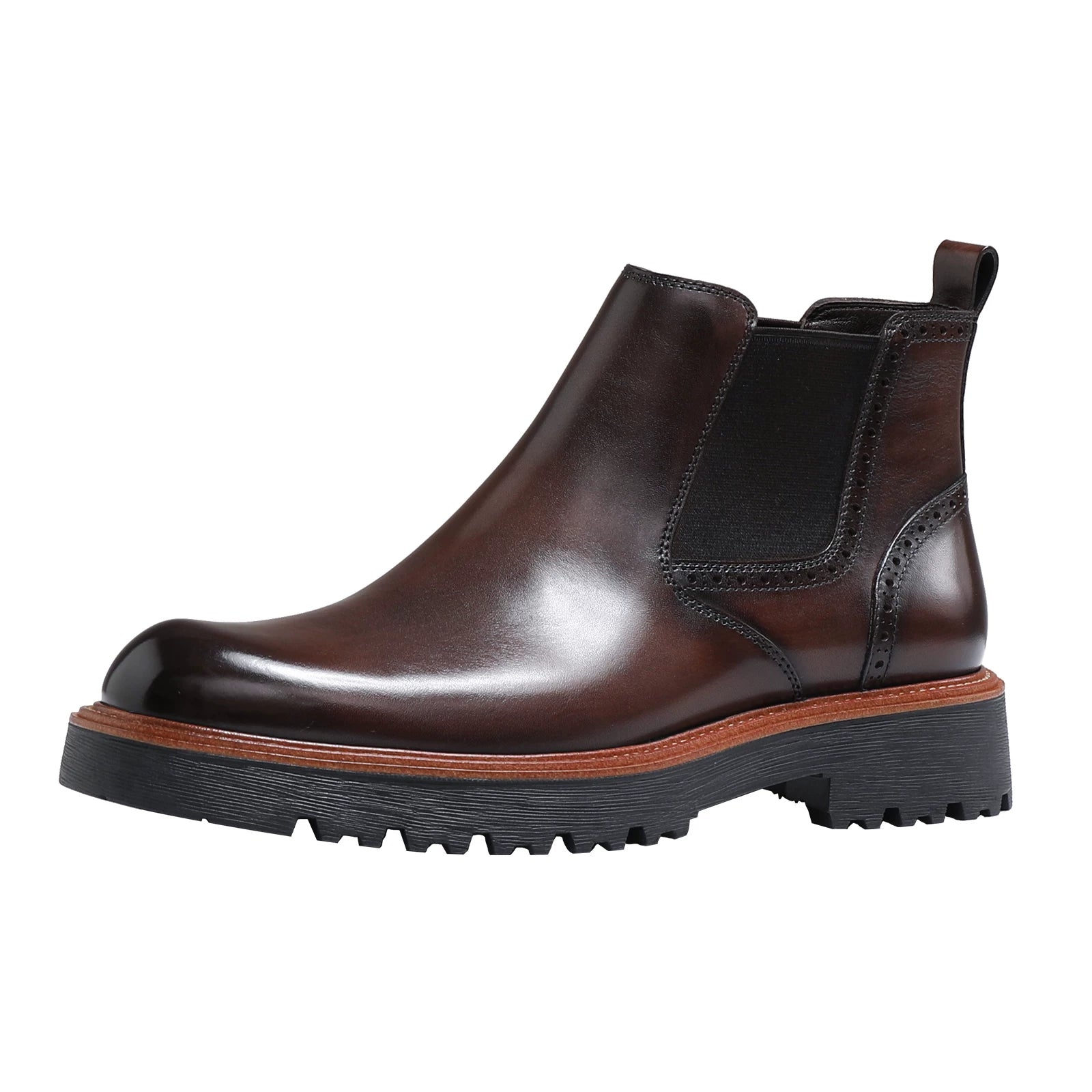 Men's Genuine Leather Martin Boots, Thick Sole, Handmade