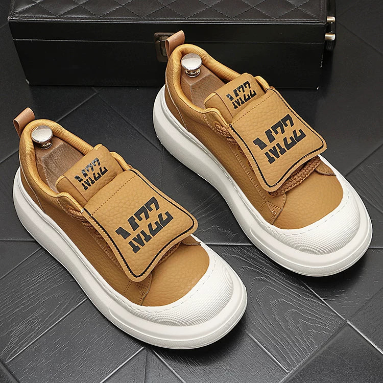 Men's Platform Low-Top Trendy Skate Shoes