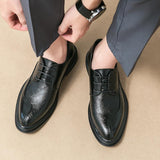 Cross-border 2026 autumn new casual leather shoes fashionable men's business shoes korean style tren