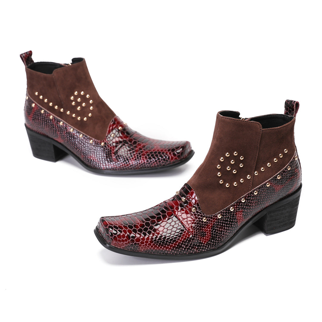 Men's Leather Chelsea Boots – British Style, Thick Sole