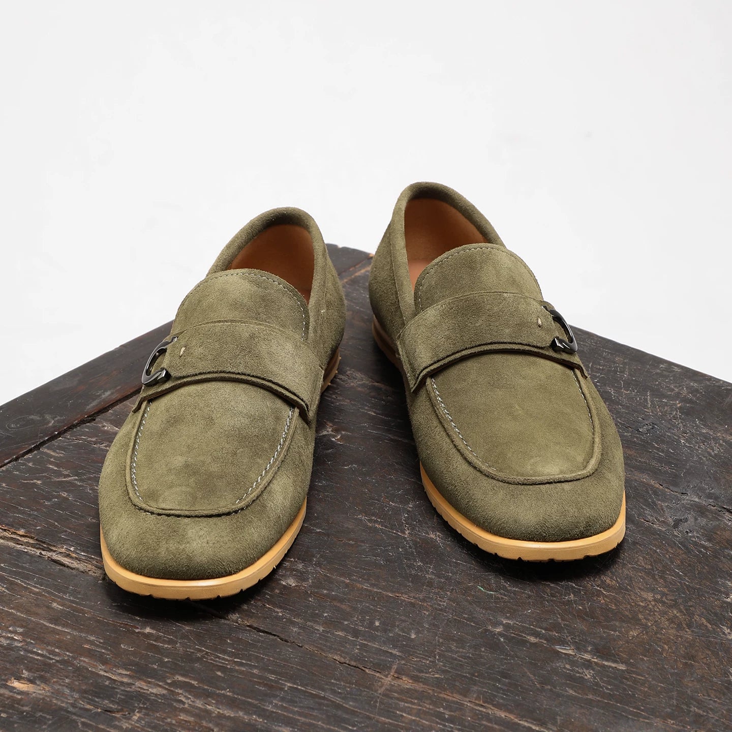 Men's Genuine Leather Loafers, Breathable, Slip-On