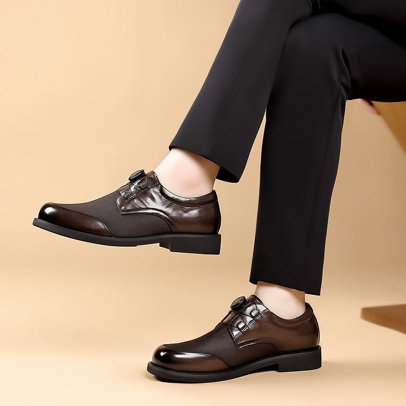 Men's 2026 swivel buckle ice silk mesh business casual shoes - men's slip-on comfortable breathable 4