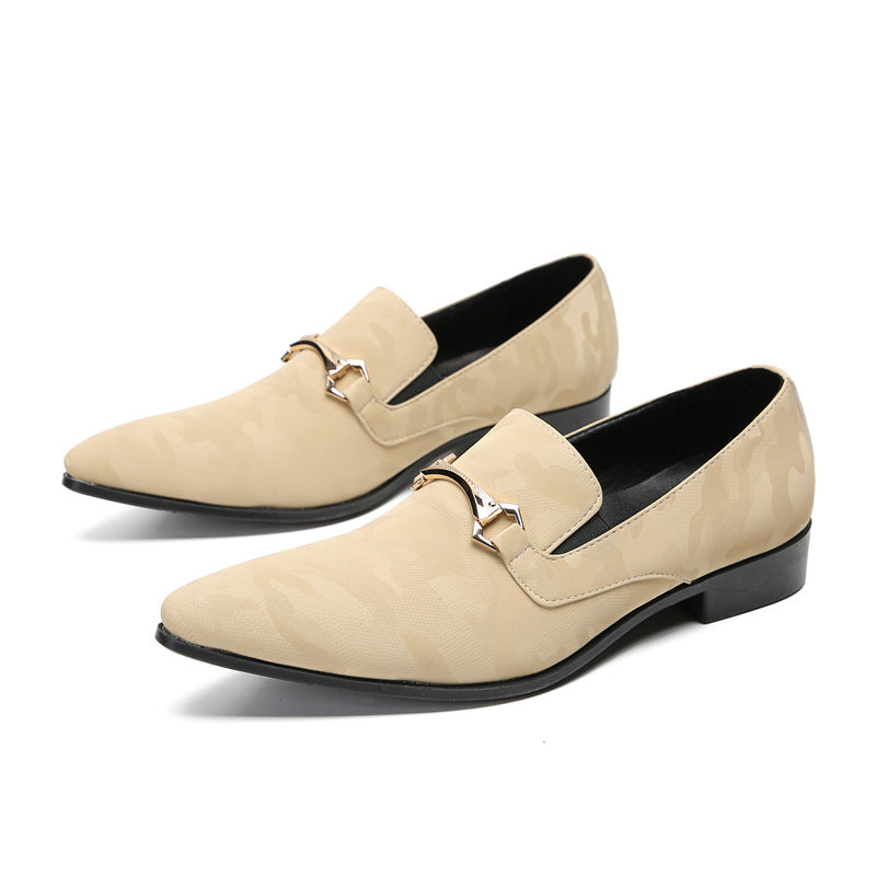 Spring and Autumn Leather Shoes Men's Cowhide Business Formal Brogue Carved British Casual Breathable Foreign Trade Groom's Wedding Men's Shoes