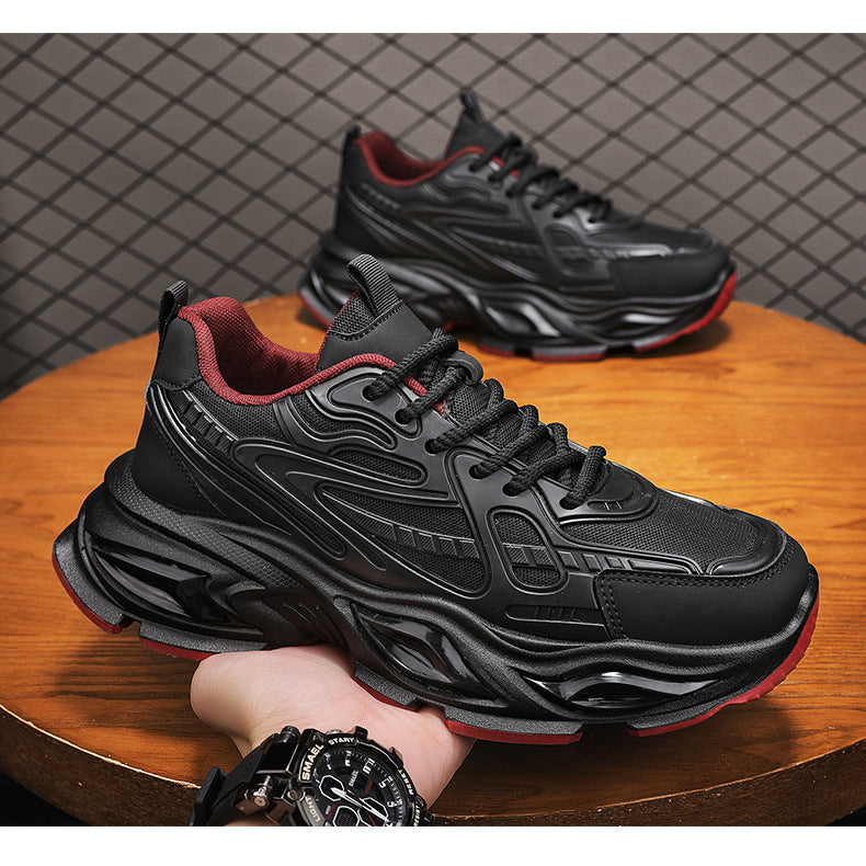 Men's shoes 2026 spring new fashion chunky sole dad shoes men's breathable lightweight running sports casual trendy shoes