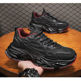 Men's shoes 2026 spring new fashion chunky sole dad shoes men's breathable lightweight running sports casual trendy shoes