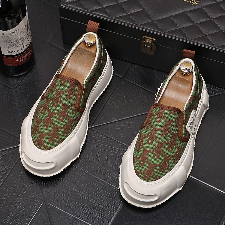 Loafers, men's fashion slip-ons, slip-ons, casual shoes, thick-sole, heightened, breathable, summer men's shoes, men's single shoes