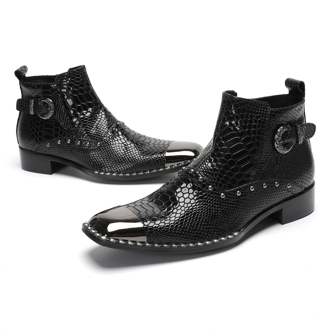 2024 autumn and winter men's boots custom-made small size men's shoes 36 37 large size Martin boots 46 47 48 cowhide Roman leather boots