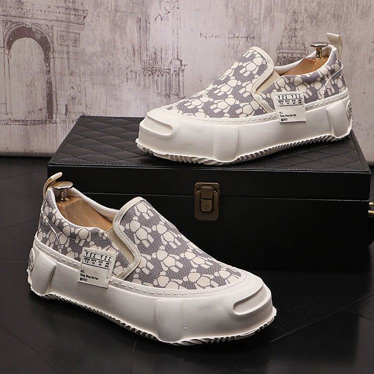 Loafers, men's fashion slip-ons, slip-ons, casual shoes, thick-sole, heightened, breathable, summer men's shoes, men's single shoes