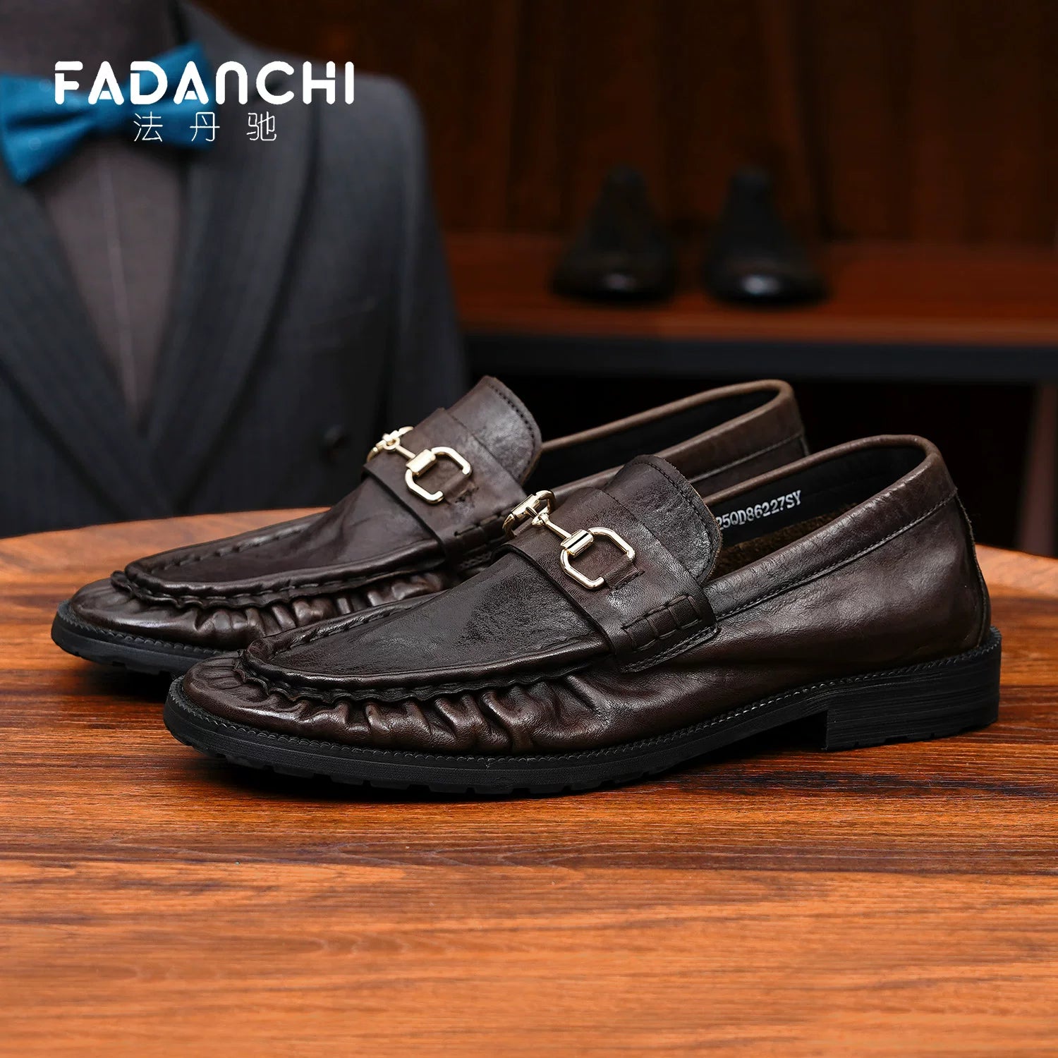 Men's Genuine Leather Loafers, Breathable, Slip-On