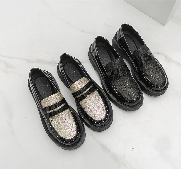 Men's trendy slip-on loafers: chunky sole, height-boosting leather shoes for business, casual, night 8