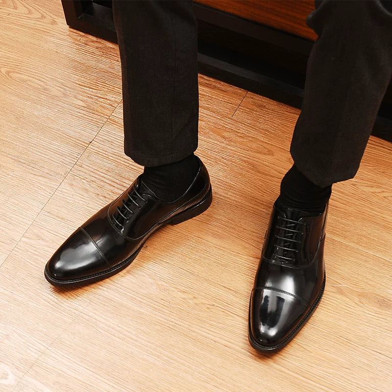 Men's Genuine Leather Oxford Shoes, British Style, Business