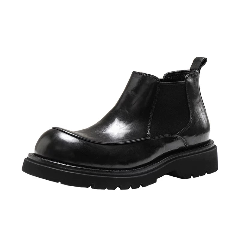 Men's Chelsea Boots, Round Toe, British Style