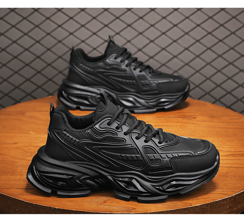 Men's shoes 2026 spring new fashion chunky sole dad shoes men's breathable lightweight running sports casual trendy shoes