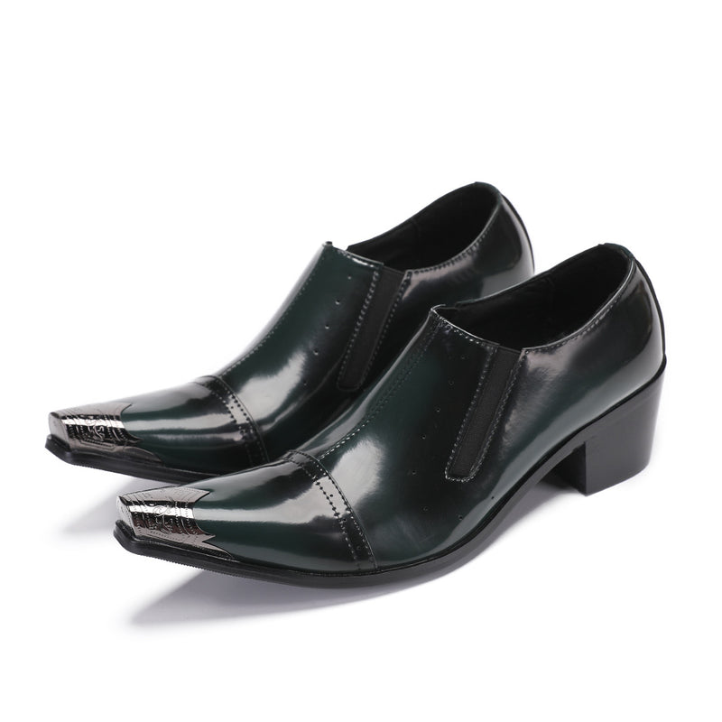 Men's Genuine Leather Oxford Formal Shoes, Platform, Business