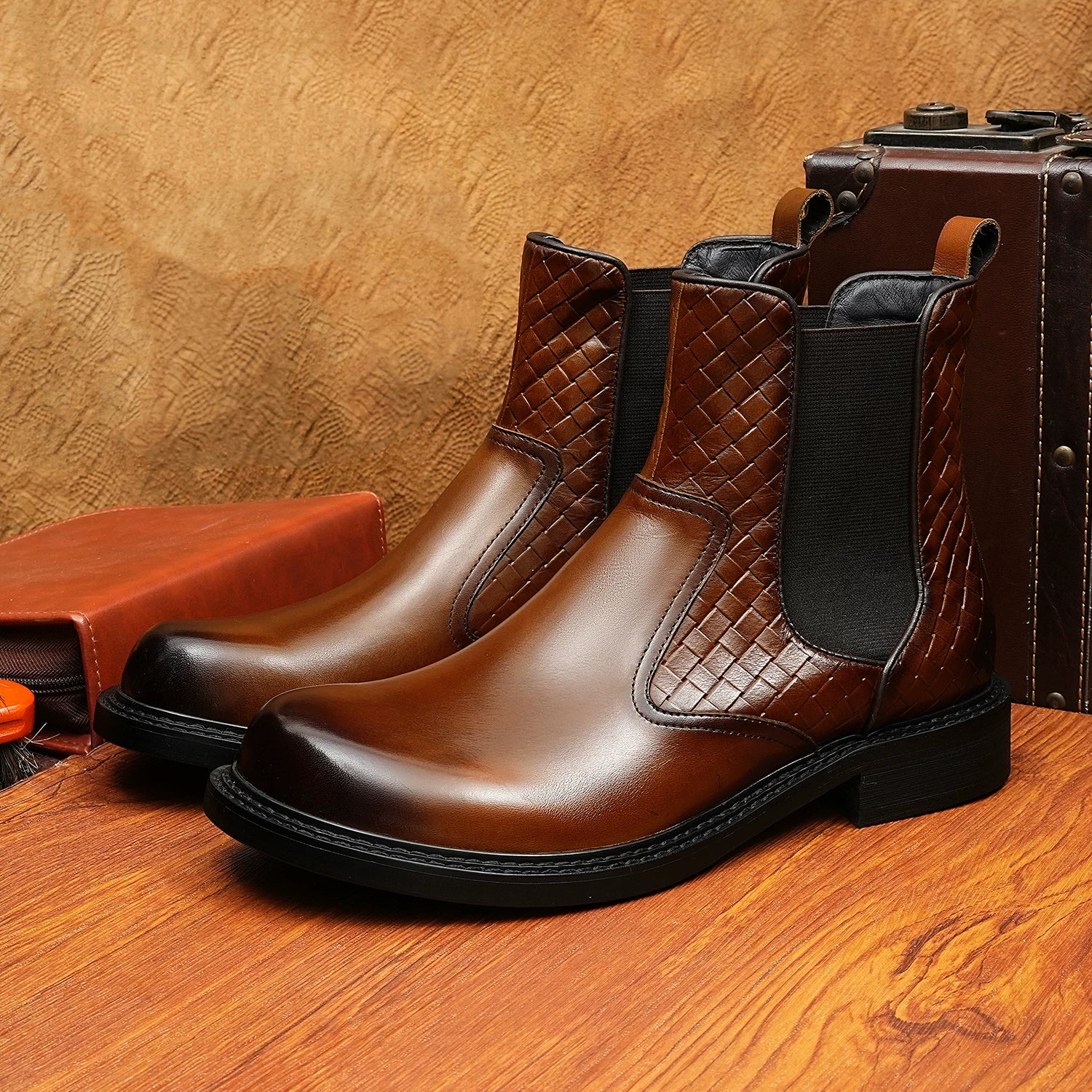 Men's Genuine Leather Martin Boots, British Style
