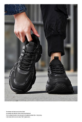 Men's shoes 2026 spring new fashion chunky sole dad shoes men's breathable lightweight running sports casual trendy shoes