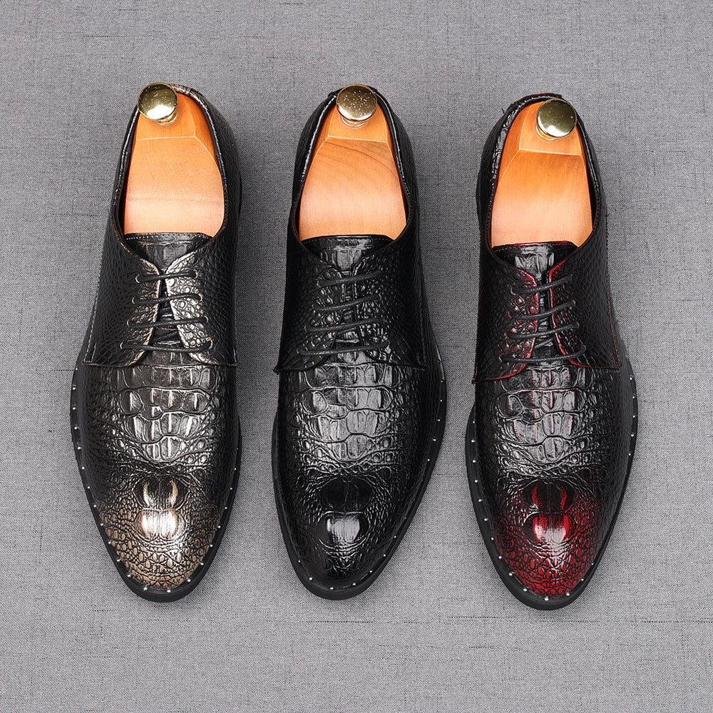 Men's Derby Shoes, Height Increasing, Handmade