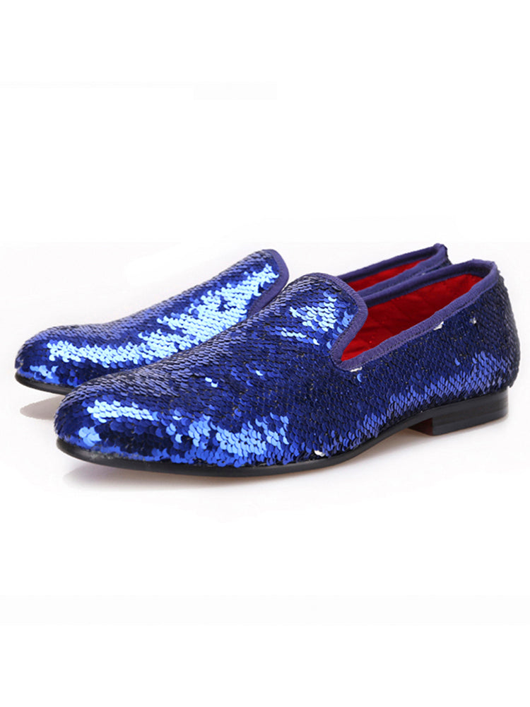 PIERGITAR new three-color handmade sequin men's European and American loafers trendy party formal wear one-on-one