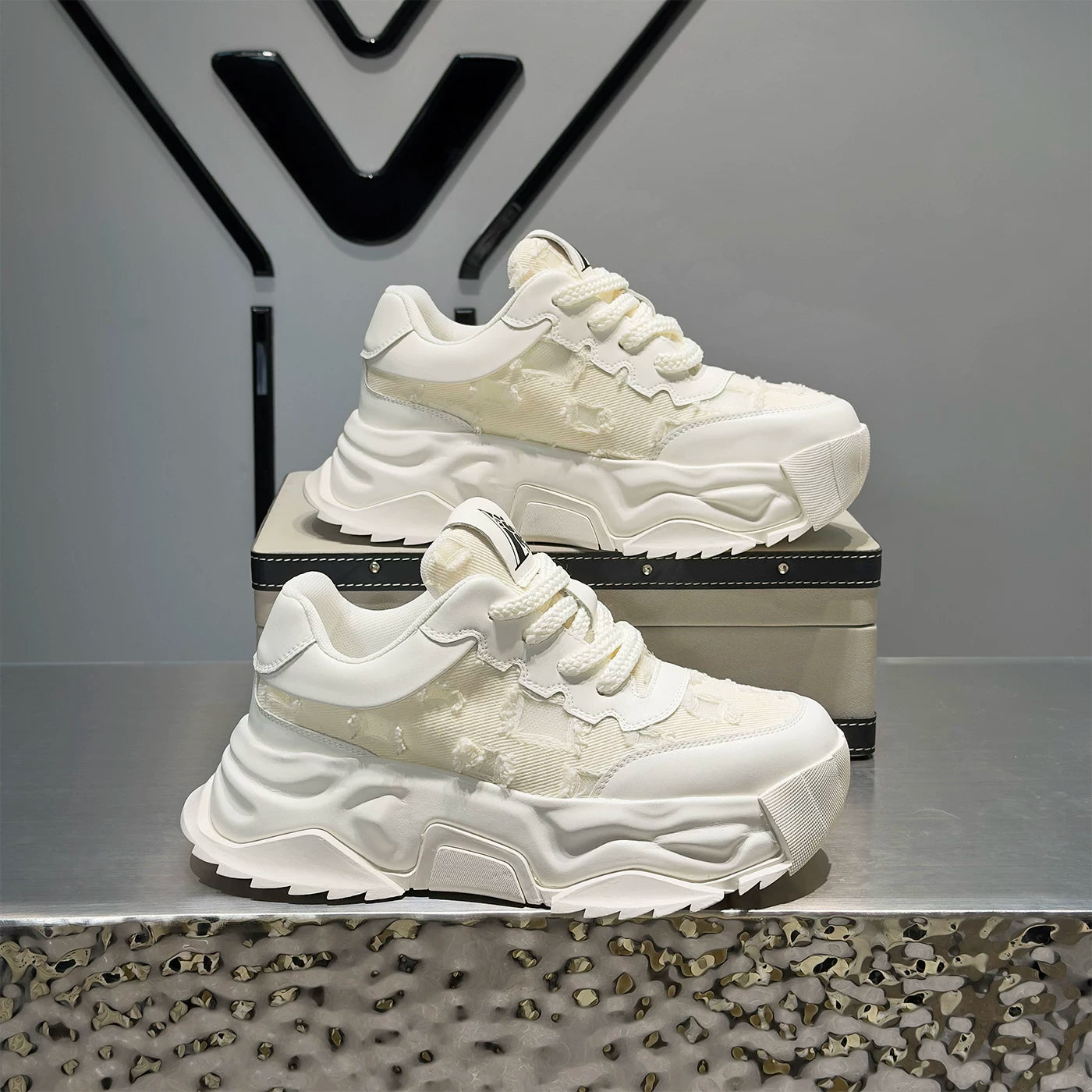 Men's Breathable Trendy Chunky Dad Sneakers 2026 Summer New