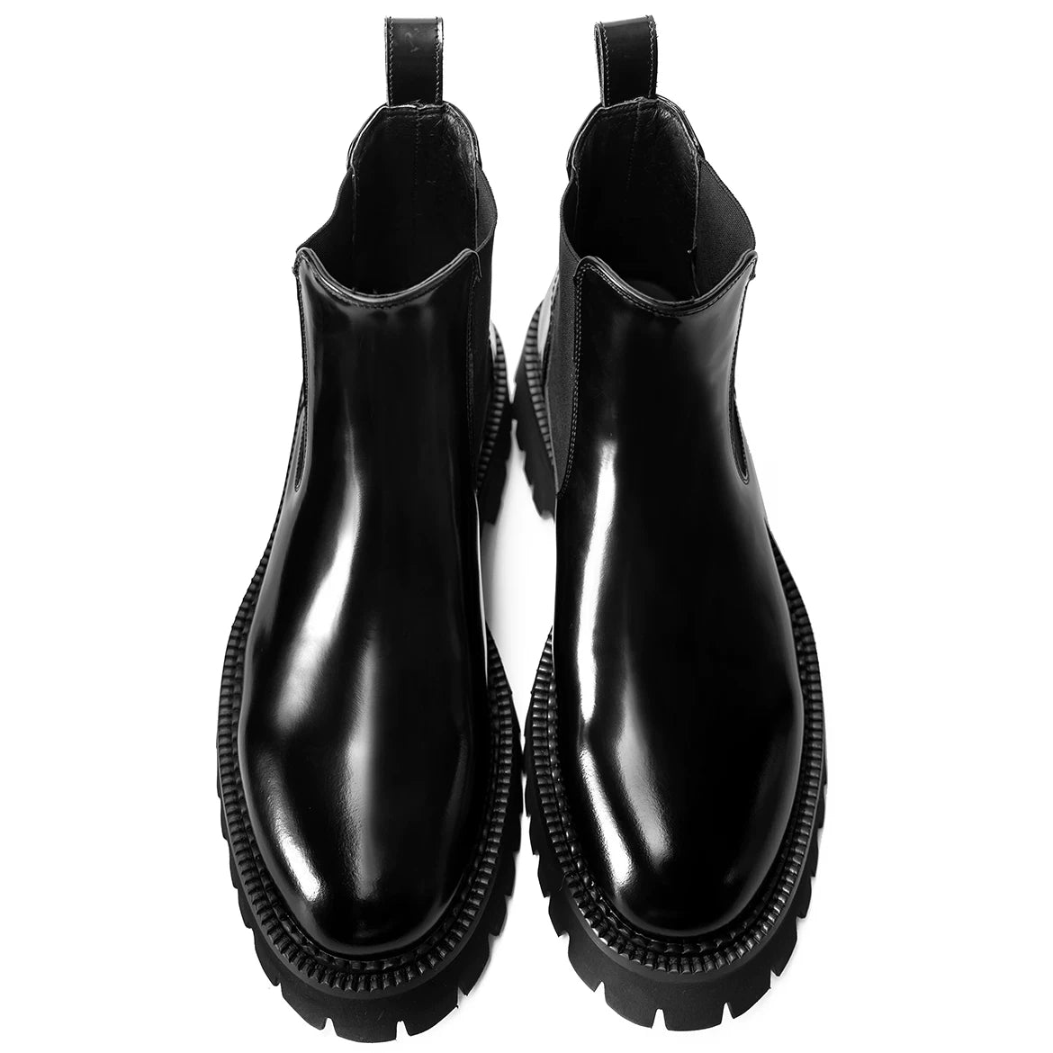 Men's Genuine Leather Martin Boots, Height Increasing, Thick Sole