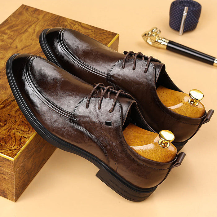 New arrival business leather shoes for men, made of first-layer cowhide, pointed toe, formal leather