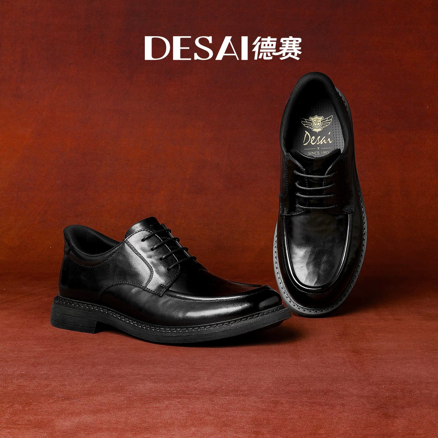 Men's Genuine Leather Leather Shoes, Height Increasing, Soft Sole