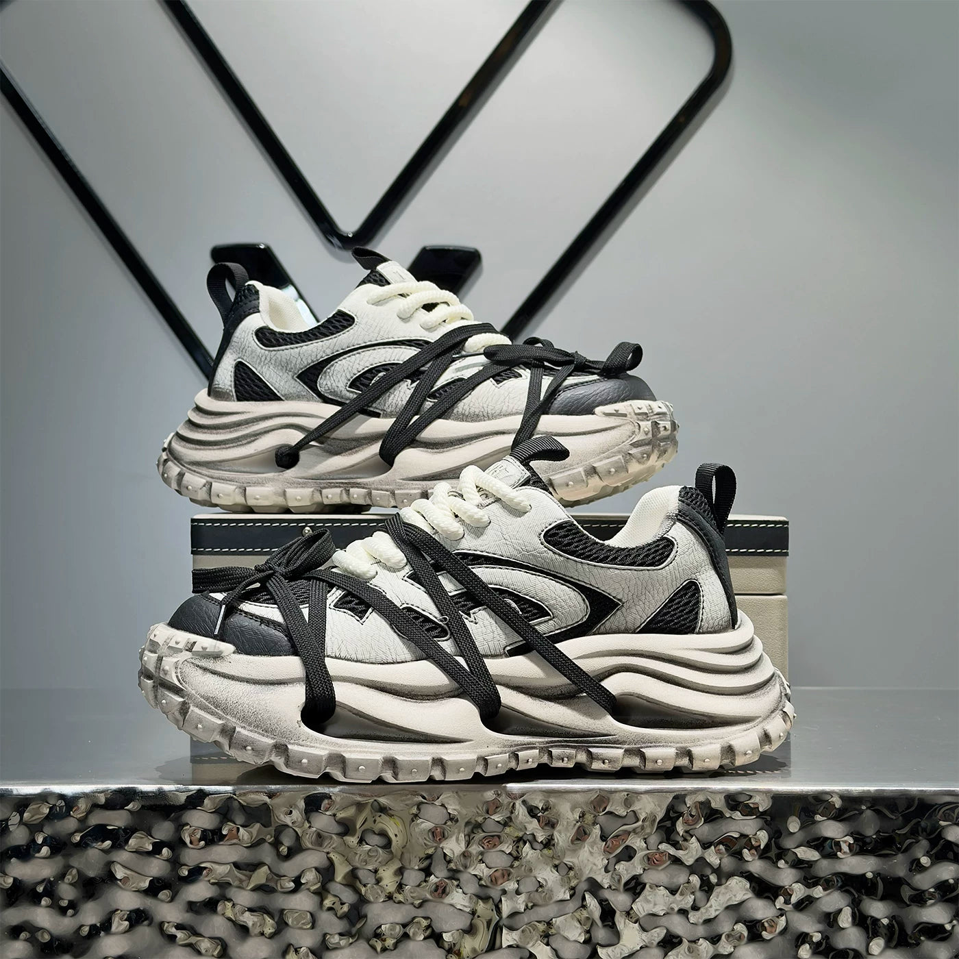 Men's Height-Increasing Platform Retro Chunky Dad Sneakers 2026 New