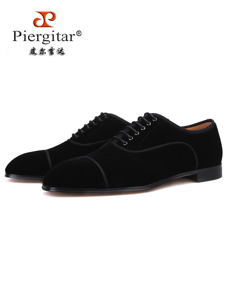 British style wedding banquet style men's lace-up loafers, imported velvet loafers with suits, formal shoes, red-soled shoes for men