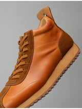 Sitao european station 2026 new arrivalretrocasual style easiest for matchtrendy shoesmen cowhide casual mid-top forrest gump shoes