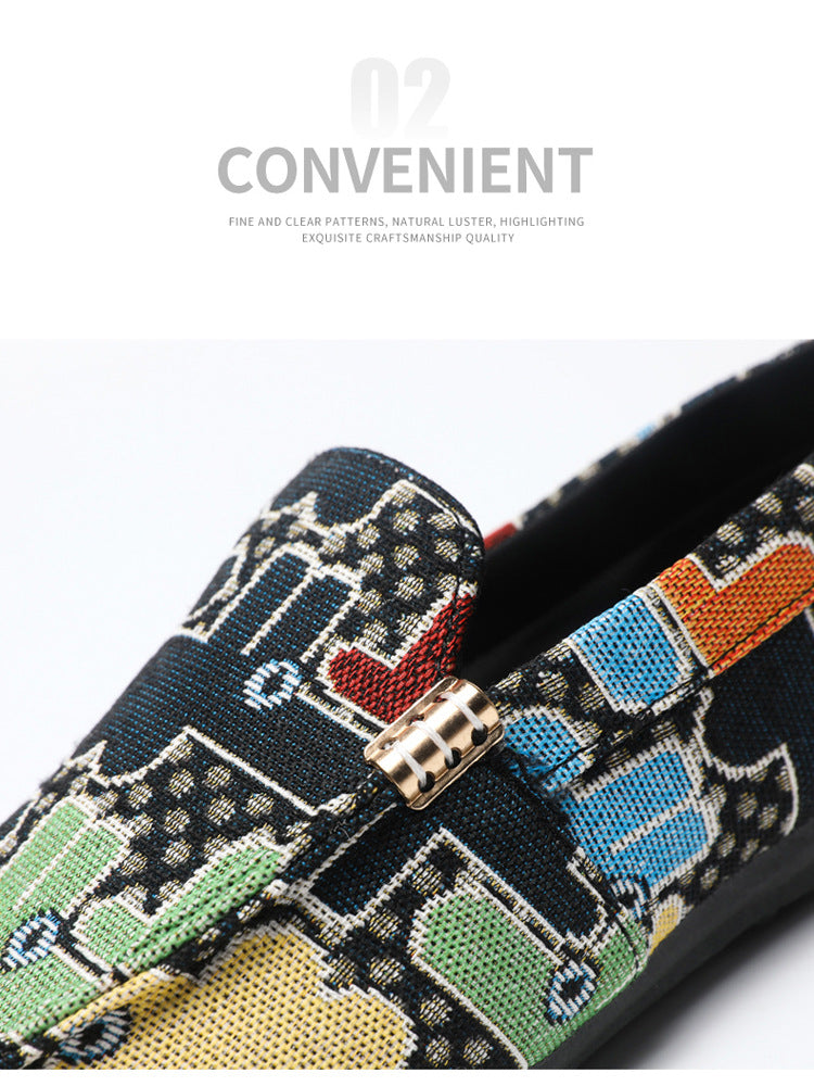 Spring/summer casual sneakers, trendy loafers, men's slip-ons, moccasins, one-step shoes, men's foot 12