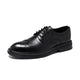 2023 men's black business formal leather shoes, men's thick-soled casual british style groom wedding