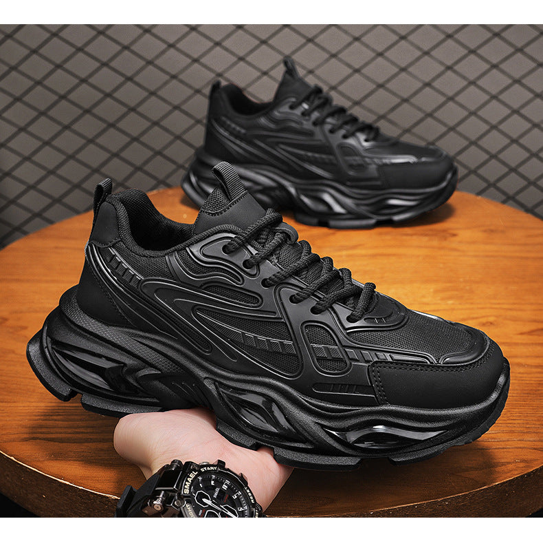 Men's shoes 2026 spring new fashion chunky sole dad shoes men's breathable lightweight running sports casual trendy shoes
