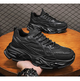Men's shoes 2026 spring new fashion chunky sole dad shoes men's breathable lightweight running sports casual trendy shoes