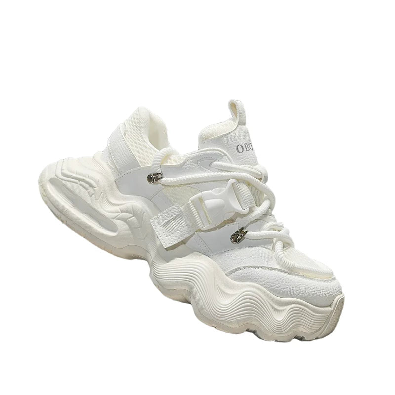 Men's Height-Increasing Platform Breathable Mesh Chunky Dad Sneakers 2026 Summer New