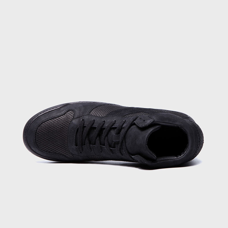 European station guangzhou handmade high-top men's shoes trendy new men's genuine leather high-top skate shoes knife-cut casual shoes warm