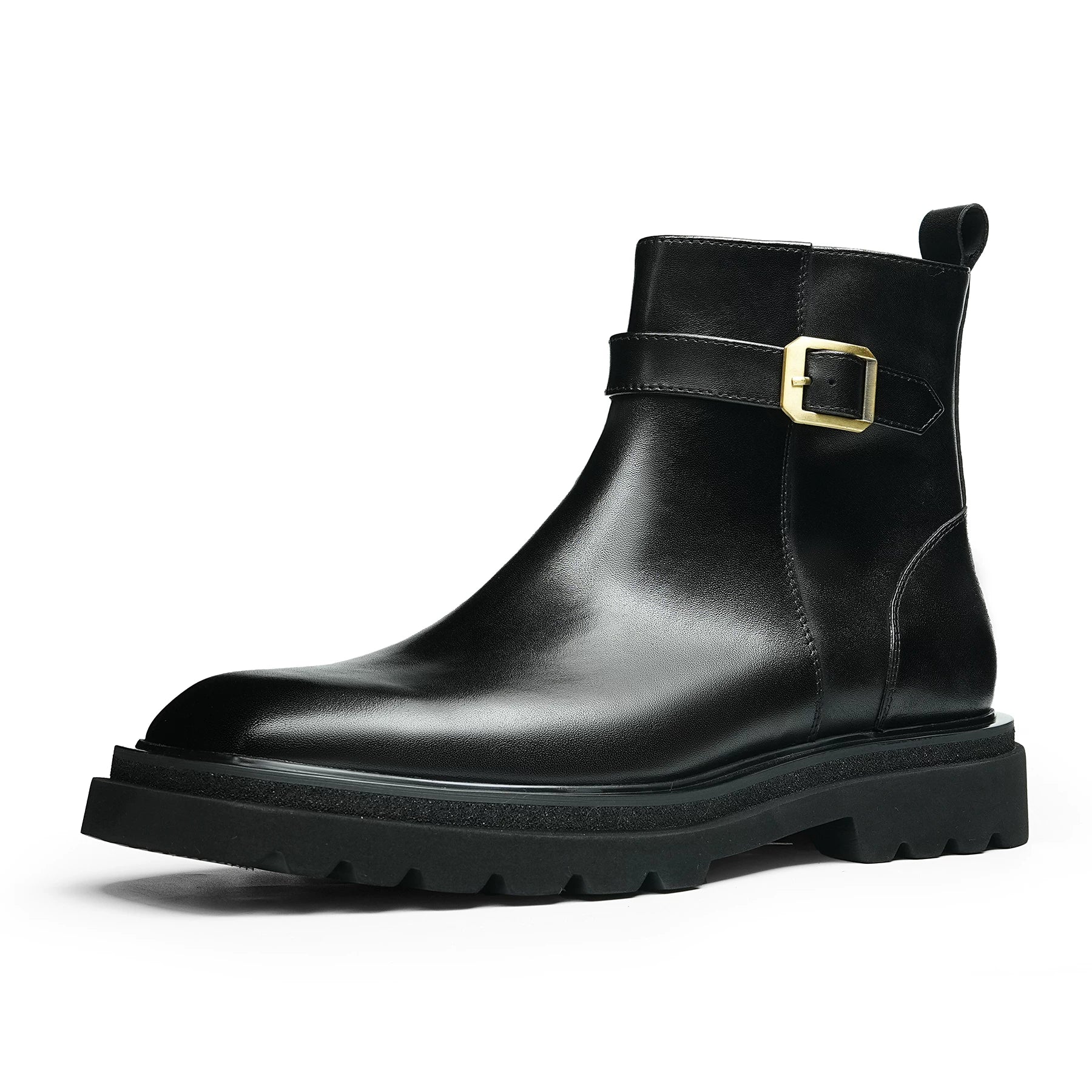 Men's Genuine Leather Martin Boots, Square Toe