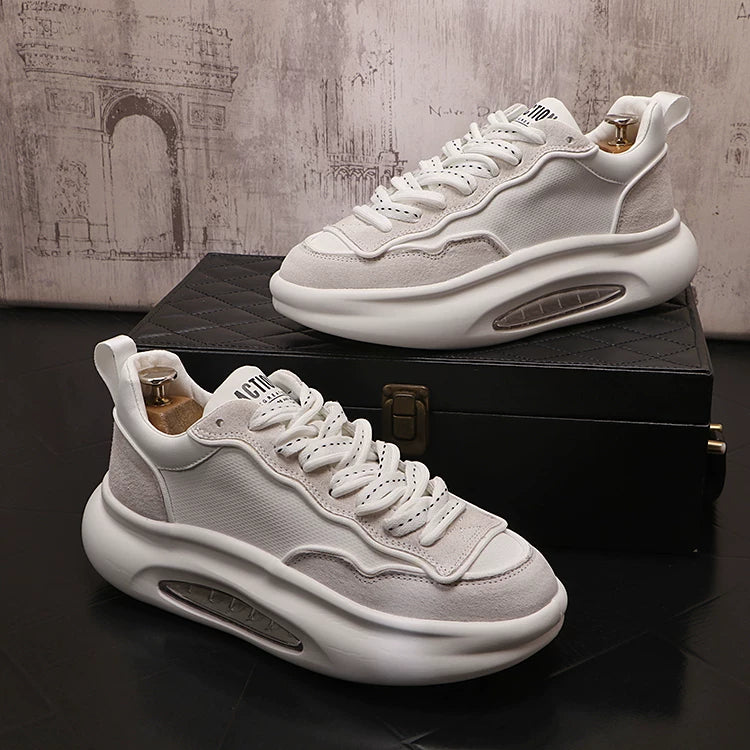 Men's Breathable Mesh Cut-Out Air-Cushion Lightweight Dad Sneakers Athletic Casual Summer