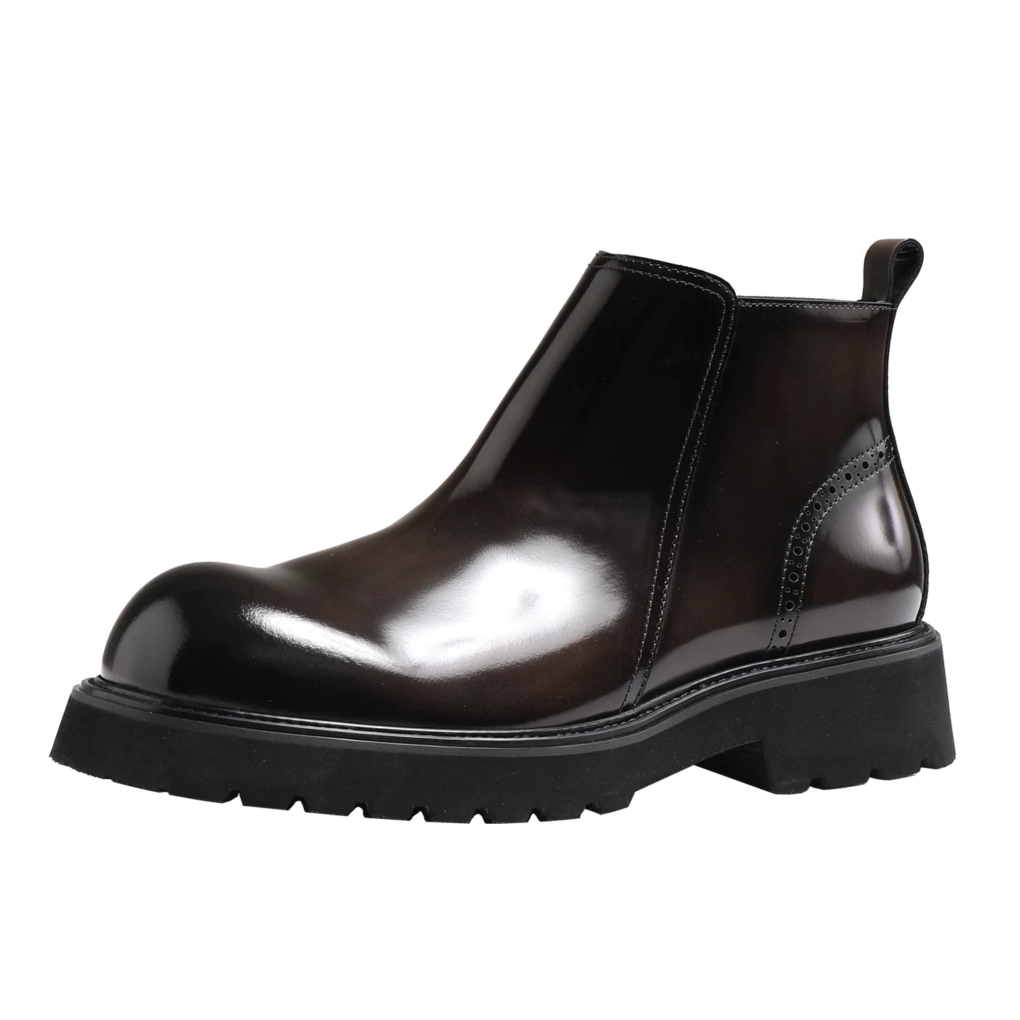 Men's Genuine Leather Martin Boots, Thick Sole, British Style